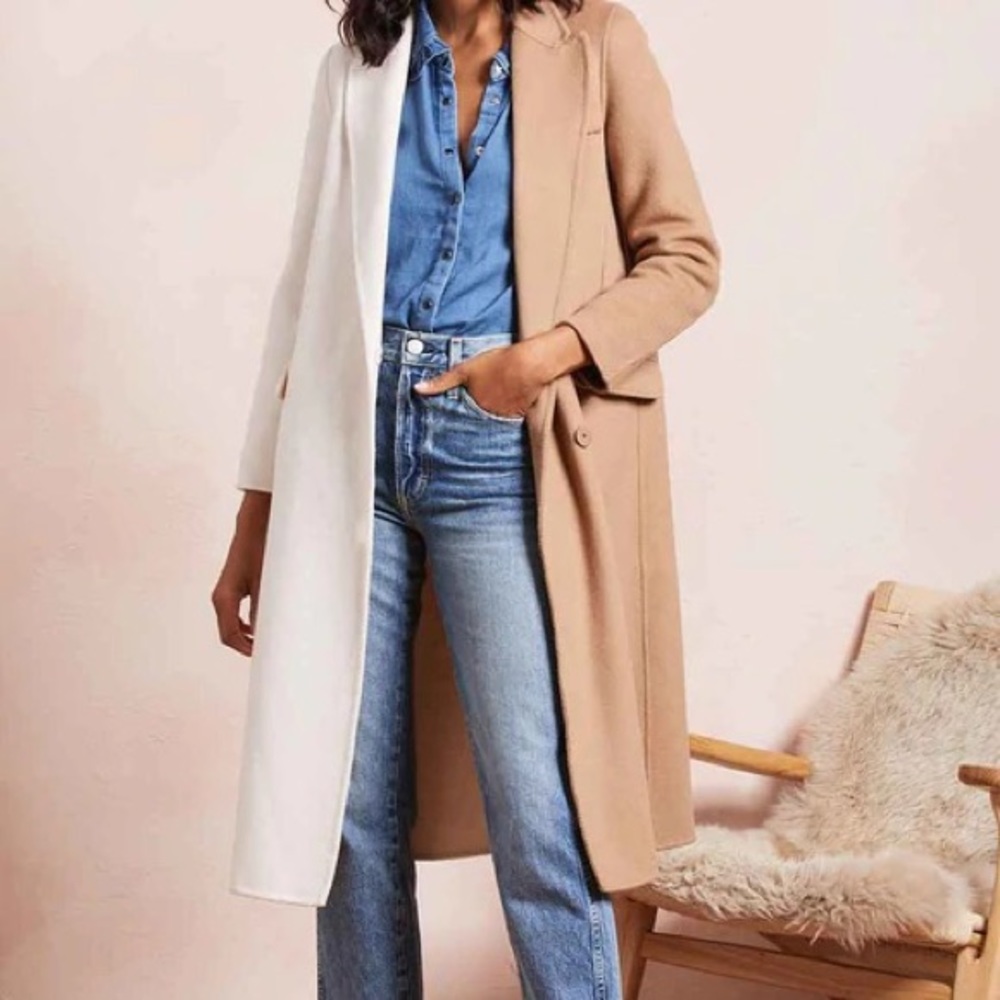 NWT The Westside two toned split wool coat